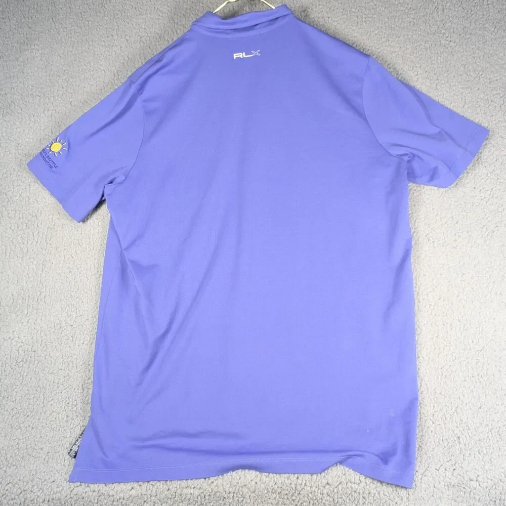RLX Ralph Lauren Polo Shirt Mens Size Extra Large Purple Solid Golf Polo